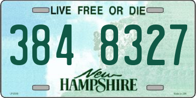 NH license plate 3848327