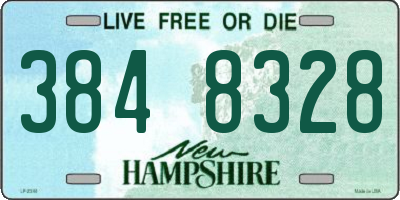 NH license plate 3848328