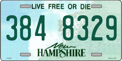 NH license plate 3848329