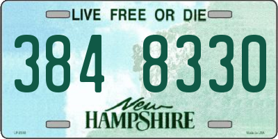 NH license plate 3848330