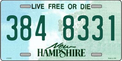 NH license plate 3848331