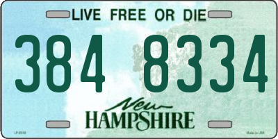 NH license plate 3848334