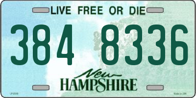 NH license plate 3848336