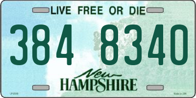 NH license plate 3848340
