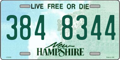 NH license plate 3848344