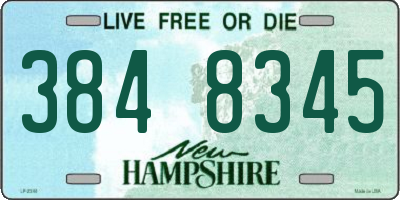 NH license plate 3848345