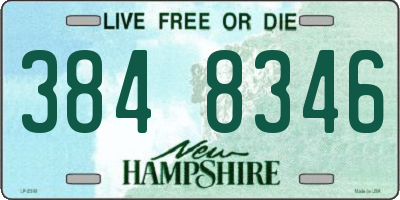 NH license plate 3848346