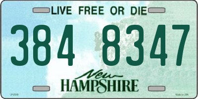 NH license plate 3848347