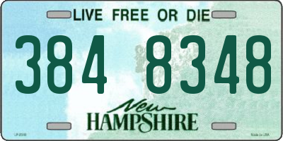 NH license plate 3848348