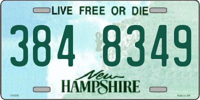 NH license plate 3848349