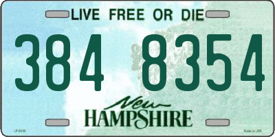 NH license plate 3848354