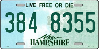 NH license plate 3848355