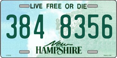 NH license plate 3848356