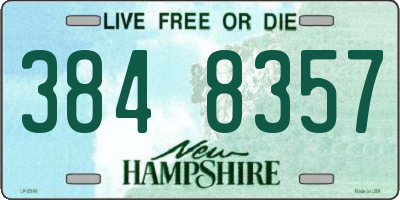 NH license plate 3848357