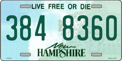 NH license plate 3848360