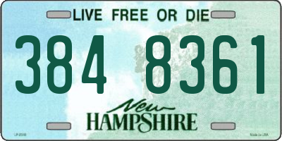 NH license plate 3848361