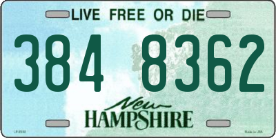 NH license plate 3848362