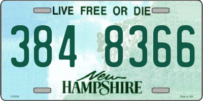 NH license plate 3848366