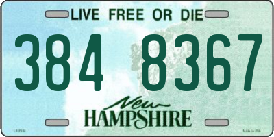 NH license plate 3848367