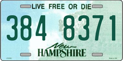 NH license plate 3848371