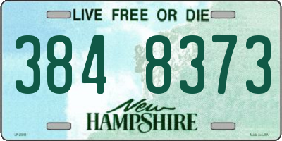 NH license plate 3848373