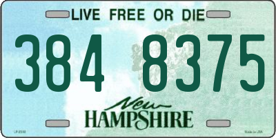 NH license plate 3848375