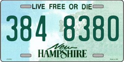 NH license plate 3848380