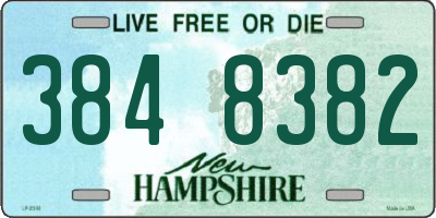 NH license plate 3848382