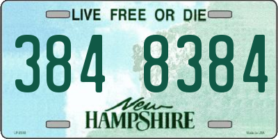 NH license plate 3848384