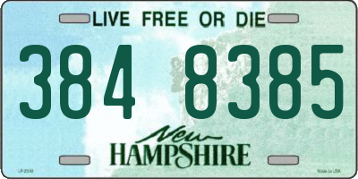 NH license plate 3848385