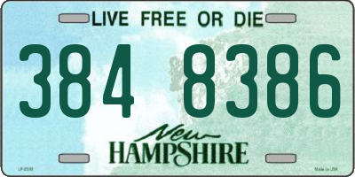 NH license plate 3848386