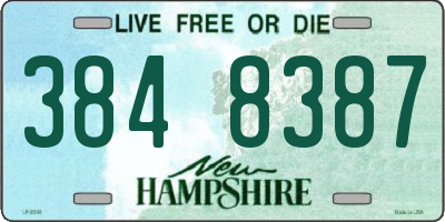 NH license plate 3848387