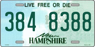 NH license plate 3848388