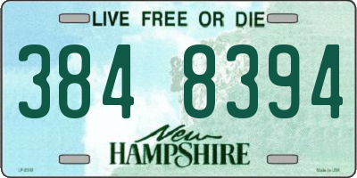 NH license plate 3848394