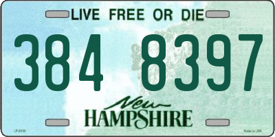 NH license plate 3848397
