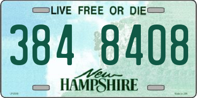 NH license plate 3848408