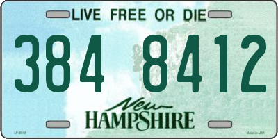NH license plate 3848412