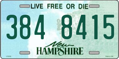 NH license plate 3848415