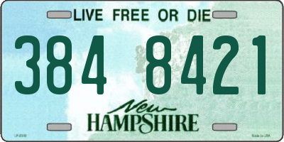 NH license plate 3848421