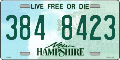 NH license plate 3848423