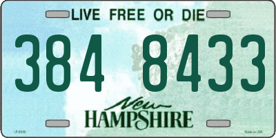 NH license plate 3848433