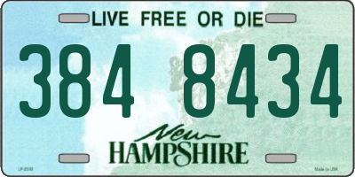 NH license plate 3848434
