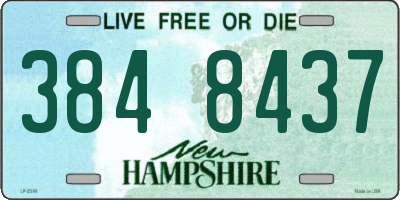 NH license plate 3848437