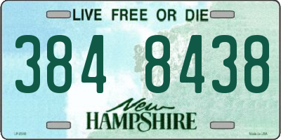 NH license plate 3848438