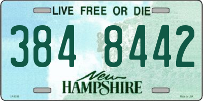 NH license plate 3848442