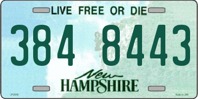 NH license plate 3848443