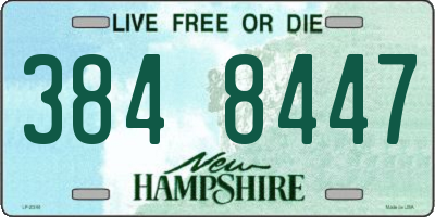 NH license plate 3848447