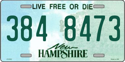 NH license plate 3848473