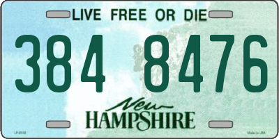 NH license plate 3848476