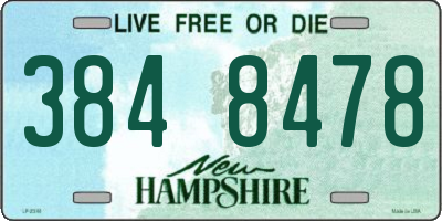 NH license plate 3848478